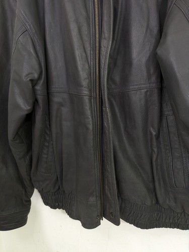 Vintage Lederjacke UK 46" dunkelgrau Bomber C&A Canada - Bild 7 von 14