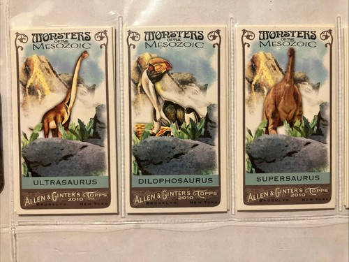 2010 TOPPS ALLEN & GINTER MINI MONSTERS OF THE MESOZOIC 25 CARD SET W/SP🔥🔥RARE - Picture 3 of 17