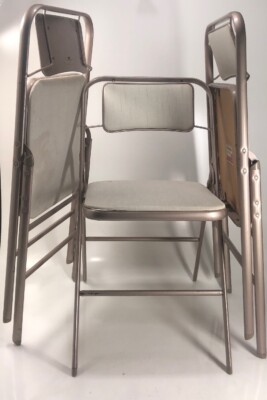 Set of 3 Mid Century Samsonite Folding Metal Chairs | eBay