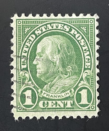 US Stamps; Scott #578 Rotary Press Coil Waste 1c Washington Flag Cancel $160 - Picture 4 of 6