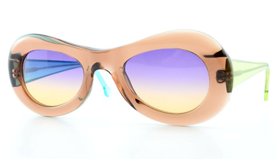 L.A. EYEWORKS Sonnenbrille POD 183 Multi Color Crazy Psych 60s Hepburne c2001 M