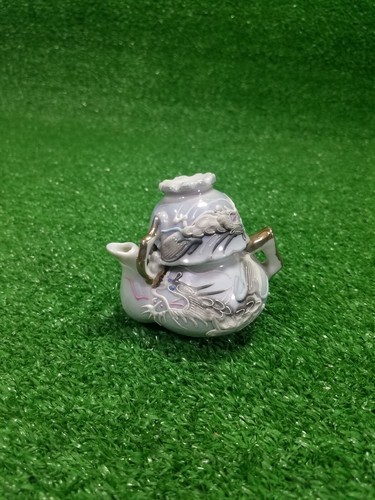 Vintage japanische Moriage Dragonware Mini 2,5" Teekanne mit Tasse Made in Japan hervorragender Zustand - Bild 12 von 12