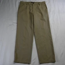 DOCKERS 34 x 30 Khaki Poyester Straight Fit Mens Dress Pants