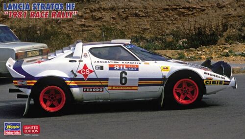 Modellino auto model kit di montaggio Hasegawa LANCIA STRATOS HF 1981 RALLY 1:24