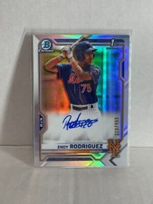 2021 Bowman Chrome Endy Rodriguez Refractor Auto /499 1st Bowman Pirates