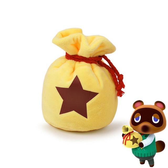 Animal Crossing New Horizons Drawstring Bell Bag Plush Nintendo Switch