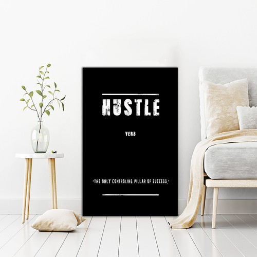 TEAM, SUCCESS, HUSTLE, WORK HARD, TOMORROW , STAY HUMBLE, STOCK, Canvas Wall Art - Picture 10 of 17