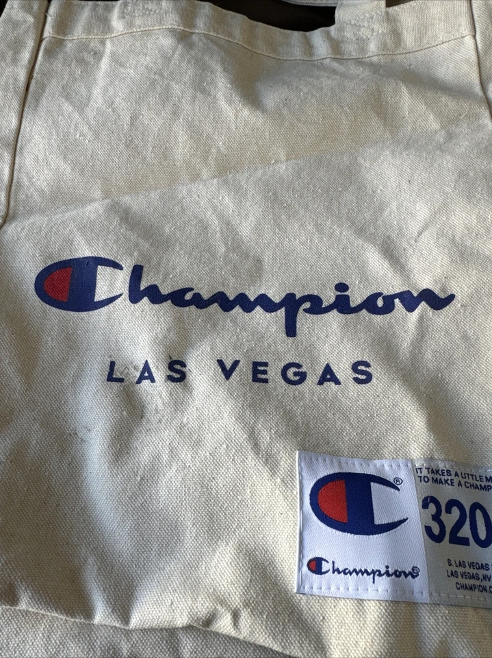 РЕДКИЙ ЧЕМПИОН ХОЛЩОВАЯ СУМКА-ТОУТ ЛАС-ВЕГАС БЕЛАЯ КРАСКА - Изображение 3 из 4