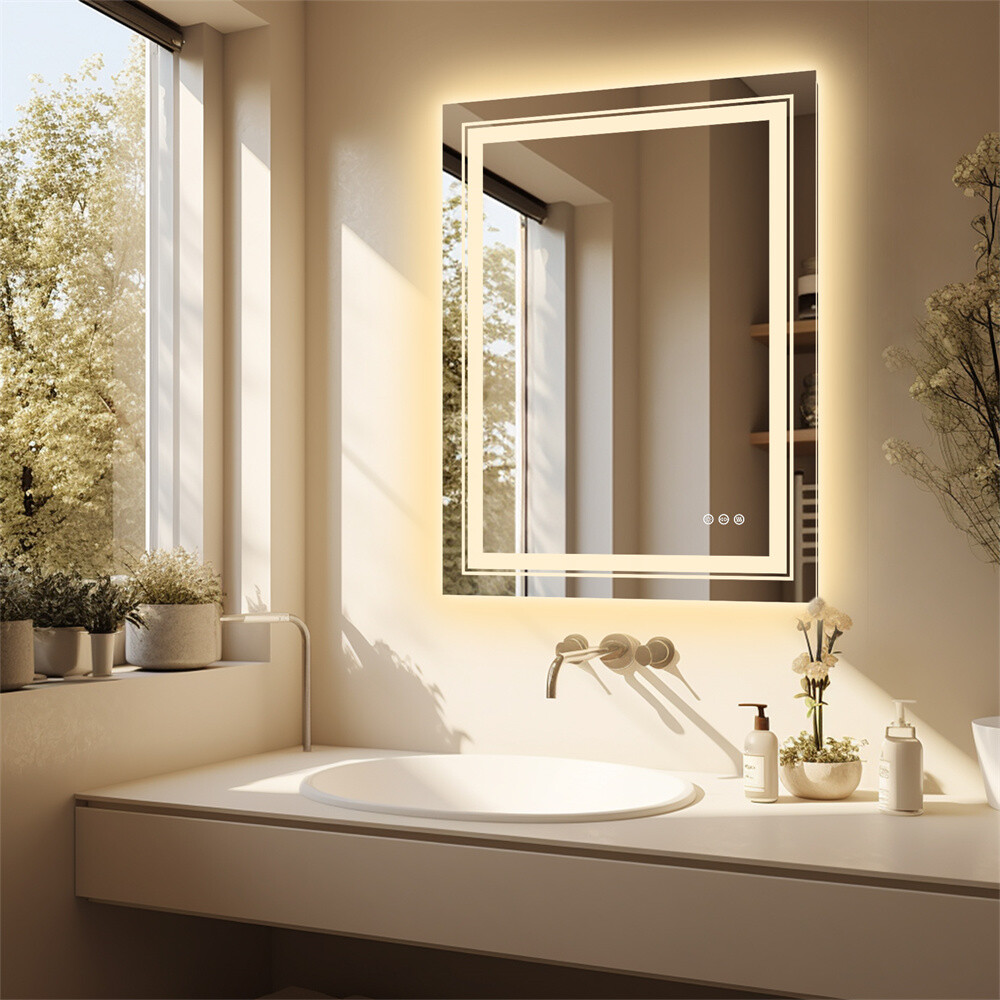 Bathroom Mirror Lamp Wood With Switch Modern LED Indoor Wall Light IP44 Waterproof Dressing