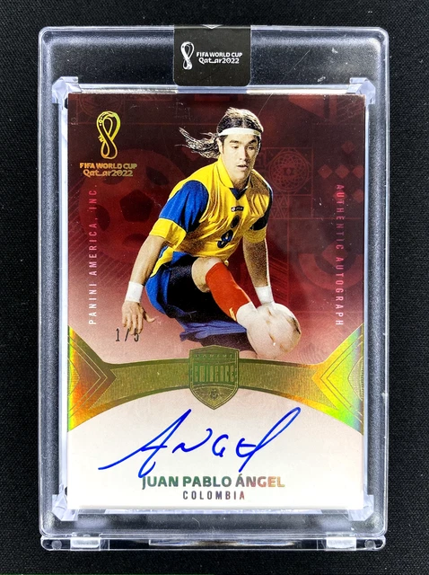 Juan Pablo Angel 2022 Panini Eminence Soccer Auto Gold /5 Colombia