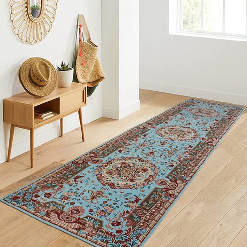 Oriental Hand Knotted Natural Wool Runner Rug Parisian Outdoor & Indoor Carpets - Picture 2 of 9