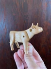 Vintage Playmobil Cow Heifer Cow with Horns Moveable Head 1976