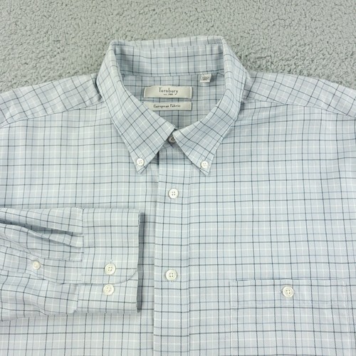 Turnbury Shirt Men XL Extra Large Blue Gray Business Office Casual