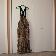 Gander Mountain Youth Large Insulated Hunting Overalls Bibs - Camo - Size YL
