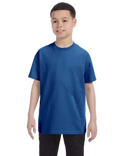 Hanes Youth 6.1 oz. Authentic-T Preshrunk Cotton Tagless T-Shirt 54500 XS-XL - Picture 13 of 31