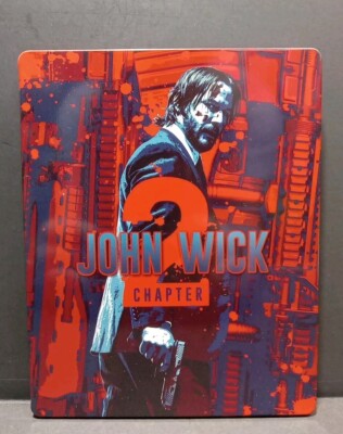 John Wick Chapter 2 - Steelbook (Blu-ray, DVD, 2017, 2 Disc) No Digital Copy
