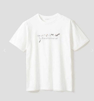 graniph Shimaenaga Logo Schwanzmeise T-shirt White Unisex 2025SS JP LTD Original
