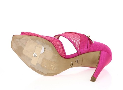 Christian Dior Designer Womens Neon Pink Fabric Open Toe Mesh Pumps Size 36.5 - Picture 8 of 8