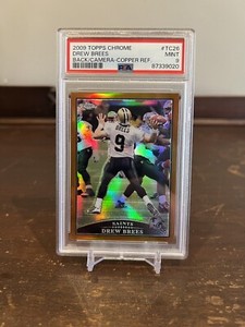 2009 Topps Chrome Drew Brees #TC26 Copper Refractor Back/Camera SP 073/649 PSA 9