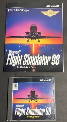 Microsoft Flight Simulator 98 PC CD-ROM Win 95 Disk & Handbook - has ...
