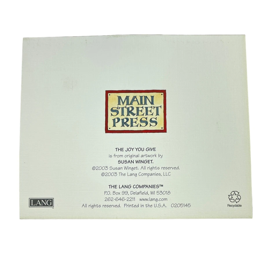 LANG Susan Winget Christmas Card The Joy You Give Country School Kids - Image 3 of 4