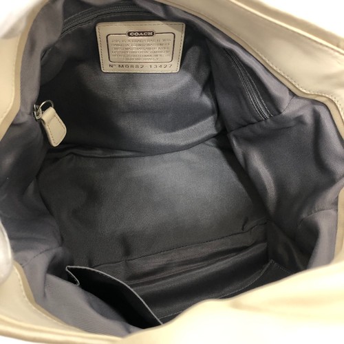 COACH 13427 Op art Bag Shoulder Bag Hand Bag Leather/Canvas Beige/SilverHardware - Picture 8 of 13