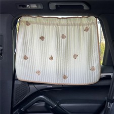 Cute Cartoon Embroidered Thick Cotton Baby Car Window Sunshade Cover UV Protect