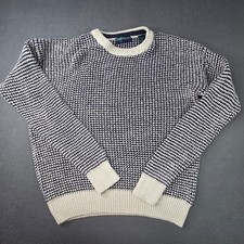 Claybrooke Vintage Mens Large Navy Cream Bird...