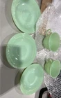 1950s Anchor Hocking Fire King Ribbed Jane Ray Jadeite 2 tea coffee cups Marked