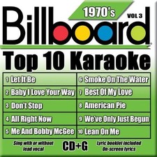 Billboard Karaoke Billboard Top 10 Karaoke: 1970's, Vol. 3 CD 