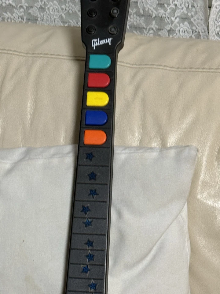 PS2 Guitar Hero Rojo Octano Rojo Y Negro Controlador Guitarra PSLGH, Foto 3 de 4