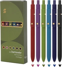 FIOVER Colorful Gel Pens - 6Pcs 0.7mm Multi-Colored Pens, Smooth Writing Colorin