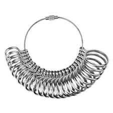 Metal Ring Sizer Gauge Mandrel Finger Sizing Measure Tool Standard Jewelry Tool