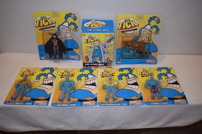 THE TICK 1994 6 Figures Carded 4 Talkers Cow Fledermaus & The Steel Box MOC MIB
