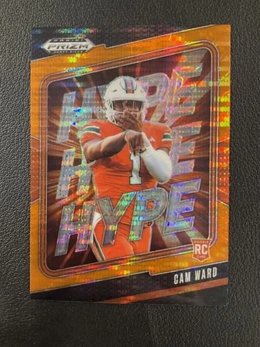 2025 Panini Prizm Draft Picks Football Orange Pulsar Cam Ward #1 PSA 10