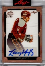 2022 Leaf Art Of Hockey Larry Murphy Bronze Spectrum Holofoil Auto Card # BA-LM1