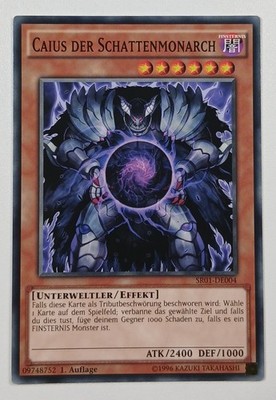 Caius der Schattenmonarch SR01-004 1st Edition EX DE Yu-Gi-Oh
