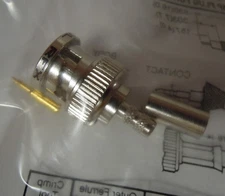 Lot of 5 AMPHENOL 31-320-RFX Connector BNC Crimp Plug for RG-58 141 142A