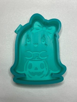 Pumpkin Ghost with Bow Halloween Freshie Mold | Handmade Silicone Mold