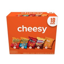 Frito-Lay Cheesy Snack Chips Variety Pack 18 Count Multipack Box