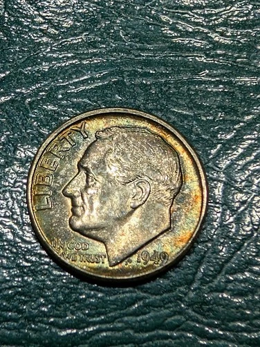 1949-P Roosevelt Dime Gem BU Nice Toning