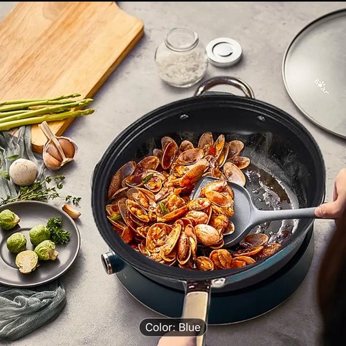 12 utensilios de cocina de acero inoxidable, juego de utensilios de cocina antiadherentes, incluye sartén - Imagen 4 de 8