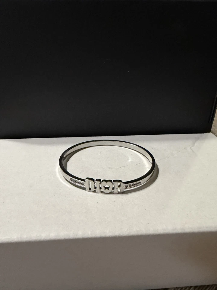 Prada Card Holder, Gold And Silver Designer Bracelet For Small Adult Wrist - Image 4 of 4