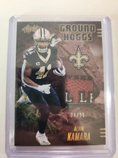 2025 Panini Absolute - Ground Hoggs Materials Alvin Kamara #GHM-AKA Gold /99