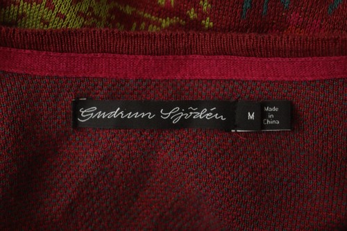 GUDRUN SJODEN Multi Floral Linen Long Sleeve Button Front Cardigan Sweater Sz M - Picture 12 of 12