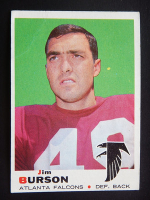 Jim Burson #159 Topps 1969 Football Card (Atlanta Falcons)*