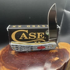 Case XX  Gray Bone  With  Red Badge Peach seed Jig Sodbuster Jr