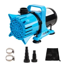 2700GPH Submersible Water Pump, 120W Water Pond Pump with Barrier Bag, 33FT P...
