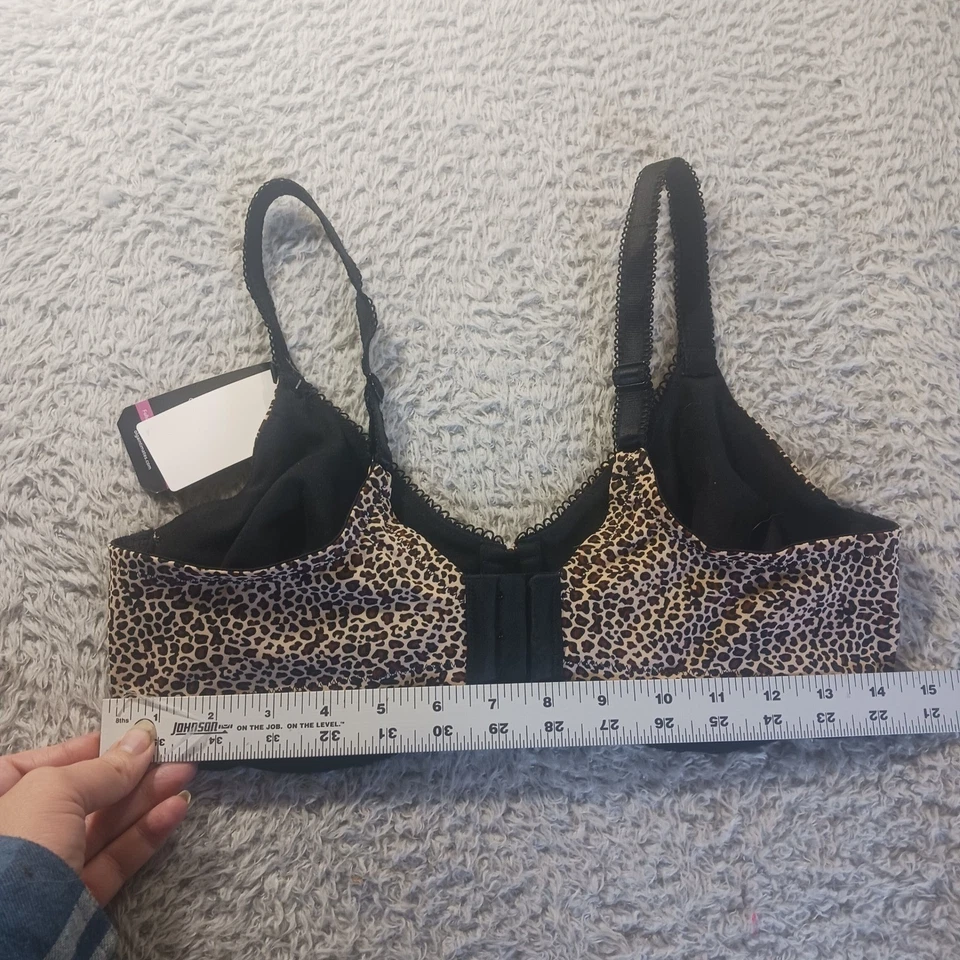 Sujetador Olga Luxury Lift Lace 35063M 38D Leopardo Estampado Animal Nuevo con Etiquetas Soporte con Aros Foto 4 de 4