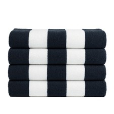 Cotton Striped Beach Cabana Towel, 4 Pack - 30"x60" Quick Dry Towels, Pool Es...